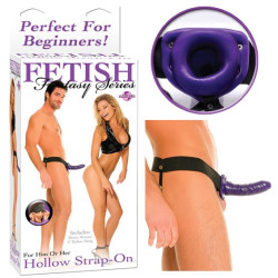 Gode ceinture creux Fetish Hollow Strap on Purple