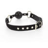 Baillon balle en silicone et cuir Noir Rimba