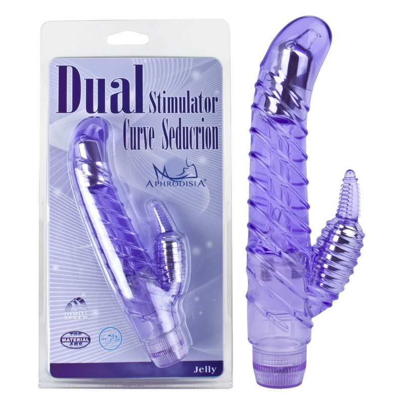 Vibromasseur Dual Curve Seduction pourpre - 18 cm