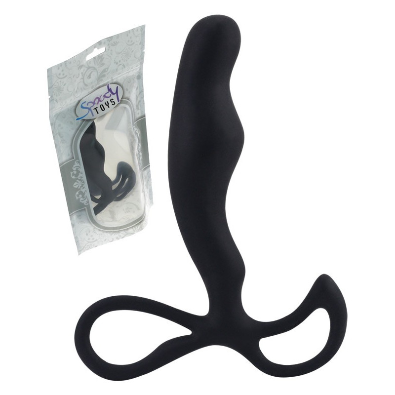 Gode anal ergonomique noir 100% silicone