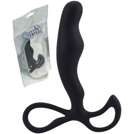 Gode anal ergonomique noir 100% silicone