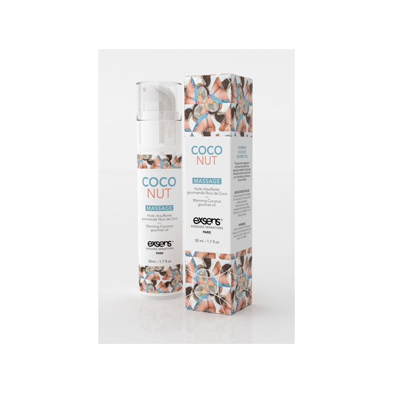 Huile de massage chauffante Noix de coco Exsens