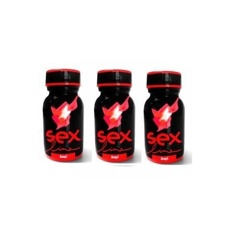lot de 3 Poppers Sex Line rouge Amyl13mL