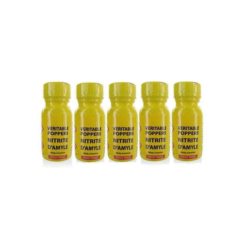 lot de 5 Poppers véritable au nitrite d'amyle - 13 ml lot de 5 Poppers véritable au nitrite d'amyle - 13 ml