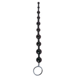 ORIENTAL JELLY BUTT BEADS BLACK