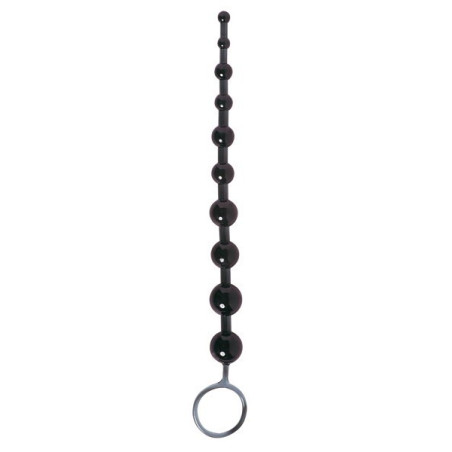 ORIENTAL JELLY BUTT BEADS BLACK