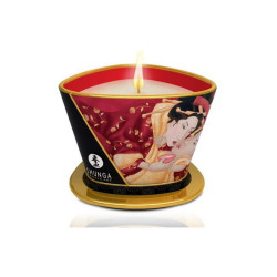 Chandelle à Massage shunga 170ML Vin pétillant et Fraise