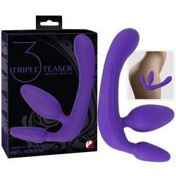 Gode triple Teaser 100% silicone