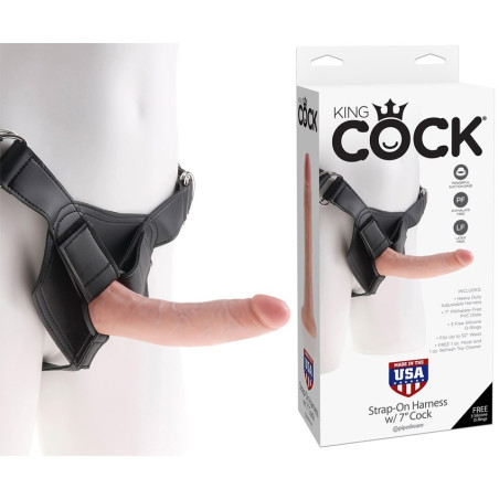 Gode ceinture réaliste King Cock 19 cm