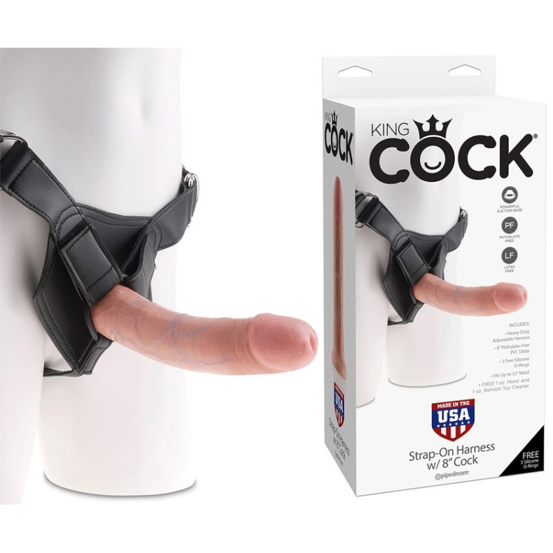 Gode ceinture réaliste King Cock 20 cm