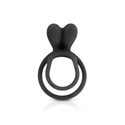 Glamy Double Cockring Black