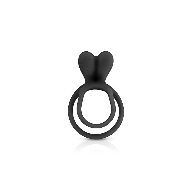 Glamy Double Cockring Black