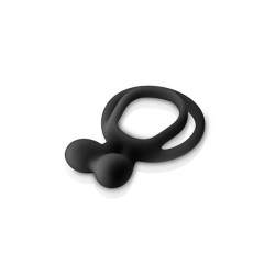 Glamy Double Cockring Black