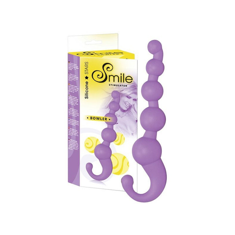 Gode anal Smile Bowler mauve en silicone