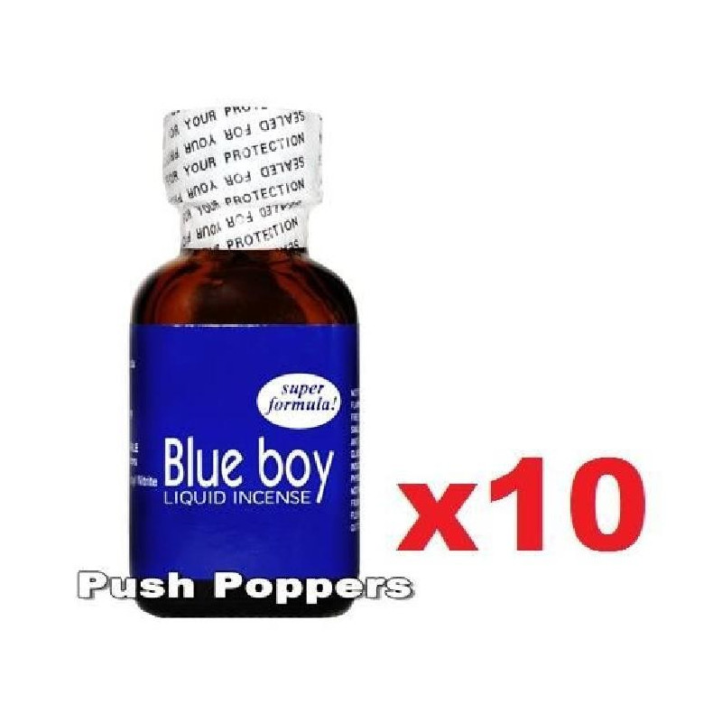 Lot de 10 poppers Blue Boy en 24 mL