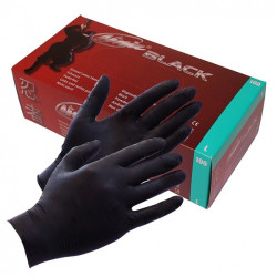 BLACK NINJA GANTS JETABLES EN LATEX (100 PIÈCE)