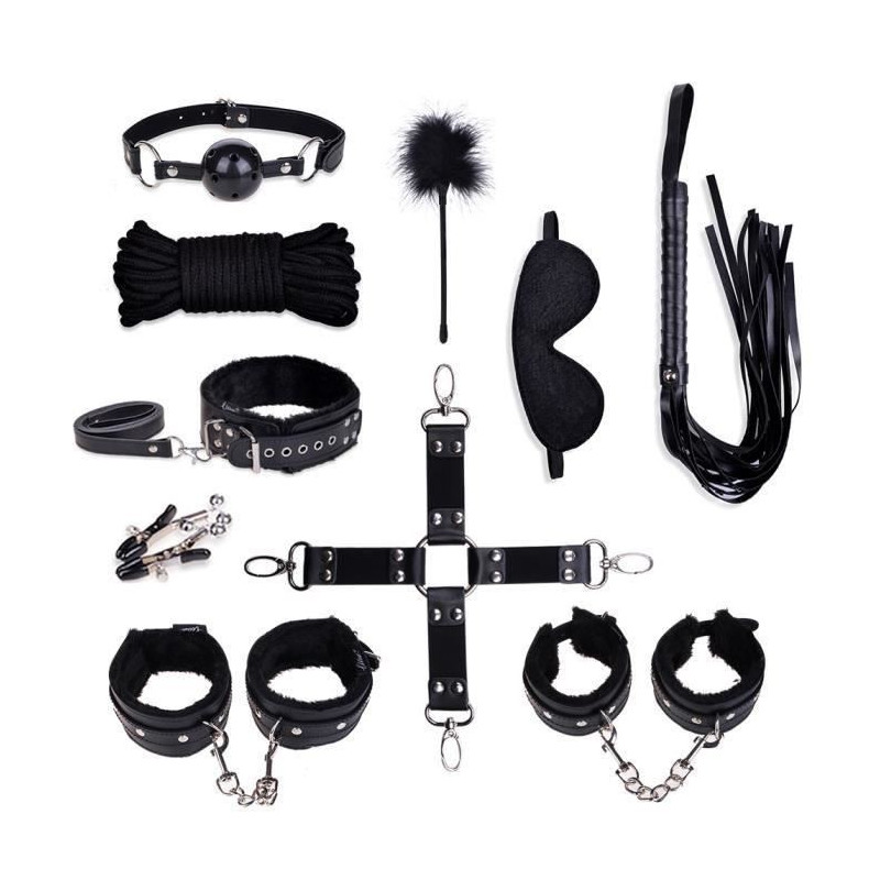 Sex Toy Kits de Bondage en Peluche,10 piece