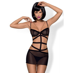 Nuisette et String Bondy Chemise Noir