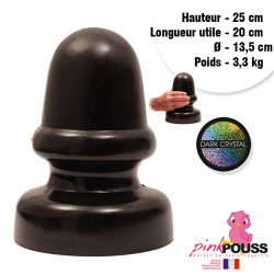 Plug anal en vinyle noir 25x20cm