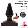 Plug anal en vinyle noir 16,5x13 cm