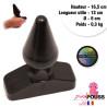 Plug anal en vinyle noir 16,5x13 cm