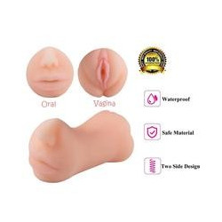 Réaliste Masturbateur homme Double Vagin et Bouche Sextoys pour Masculin Vibrant Téléscopique Perle Sexe Jouets Vibromasseur