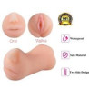 Réaliste Masturbateur homme Double Vagin et Bouche Sextoys pour Masculin Vibrant Téléscopique Perle Sexe Jouets Vibromasseur