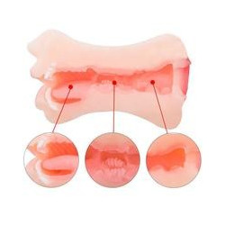 Réaliste Masturbateur homme Double Vagin et Bouche Sextoys pour Masculin Vibrant Téléscopique Perle Sexe Jouets Vibromasseur