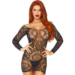 ROBE EN DENTELLE AU CROCHET LEG AVENUE