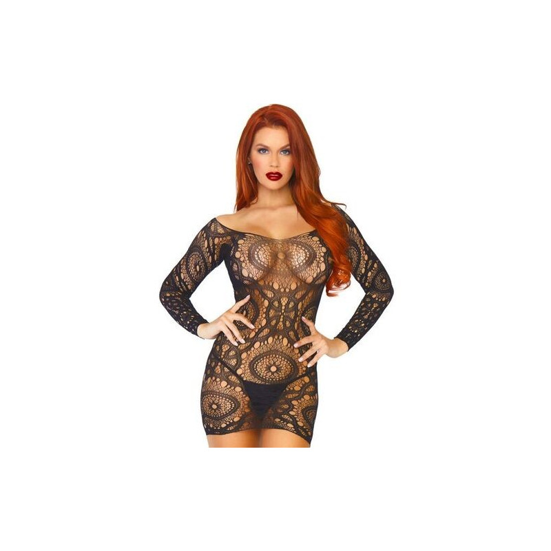 ROBE EN DENTELLE AU CROCHET LEG AVENUE