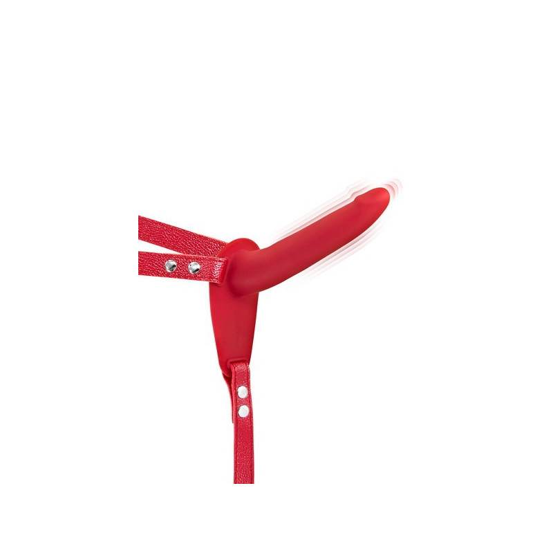 Gode ceinture rouge vibrant Fetish Tentation