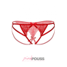 Culotte ouverte Strappy Naomi rouge