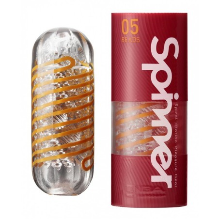 Masturbateur Tenga Spinner 05 Beads – Structure Torsadée avec Billes Intégrées – Stimulation Dynamique Intense