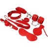 Kit BDSM Expérience Série Rouge – 7 Accessoires Domination Soft