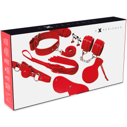 Kit BDSM Expérience Série Rouge – 7 Accessoires Domination Soft