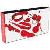 Kit BDSM Expérience Série Rouge – 7 Accessoires Domination Soft
