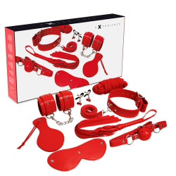 Kit BDSM Expérience Série Rouge – 7 Accessoires Domination Soft