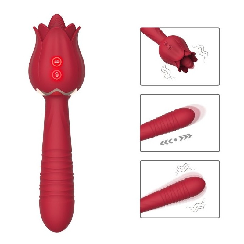 Stimulateur Licky Rose – Clitoris & point G, double orgasme Stimulateur Licky Rose – Clitoris & point G, double orgasme