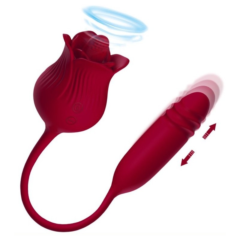 Stimulateur vibro Dwich Rose – Double orgasme, design sensuel