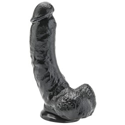 Gode réaliste noir 21 cm – Sensation de pénétration authentique