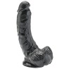 Gode réaliste noir 21 cm – Sensation de pénétration authentique